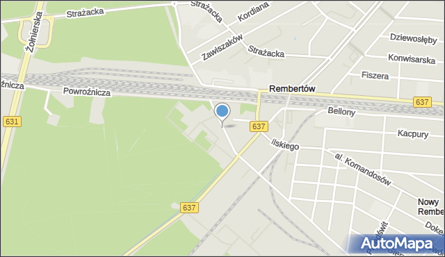 Warszawa, Suflerska, mapa Warszawy