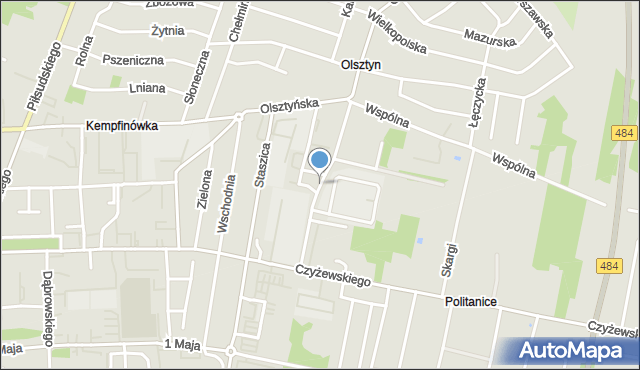 Bełchatów, św. Brata Alberta Chmielowskiego, mapa Bełchatów