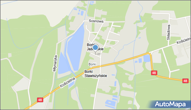 Białobrzegi, Świerkowa, mapa Białobrzegi