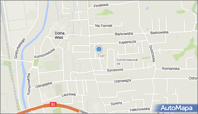 Bielsko-Biała, Światowida, mapa Bielsko-Białej