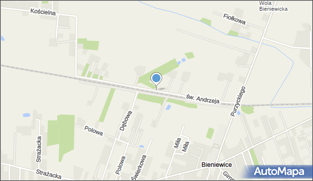 Bieniewice, św. Andrzeja, mapa Bieniewice