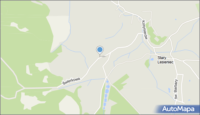 Boguszów-Gorce, Świerkowa, mapa Boguszów-Gorce