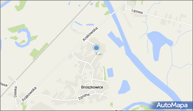 Broszkowice, Świerkowa, mapa Broszkowice