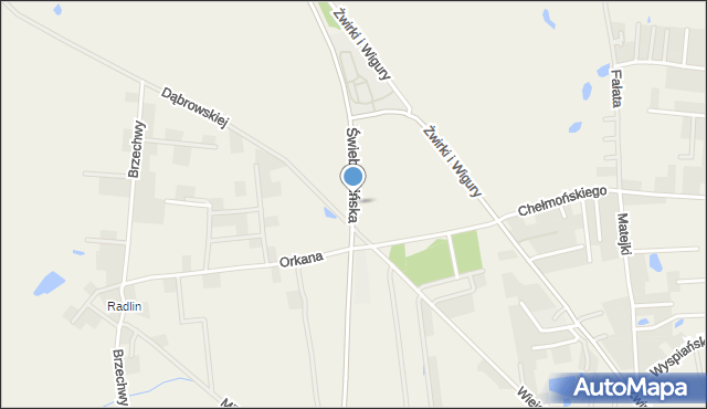 Brzezie k. Sulechowa, Świebodzińska, mapa Brzezie k. Sulechowa