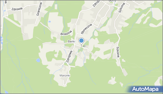 Bujaków, Świerkowa, mapa Bujaków