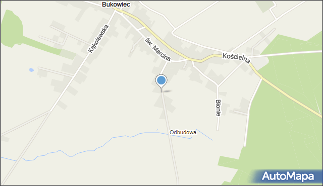 Bukowiec gmina Nowy Tomyśl, Sworzycka, mapa Bukowiec gmina Nowy Tomyśl