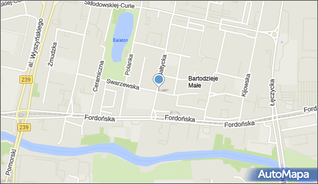 Bydgoszcz, Swarzewska, mapa Bydgoszczy