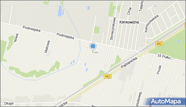 Chechło Pierwsze, św. Maksymiliana Marii Kolbego, mapa Chechło Pierwsze