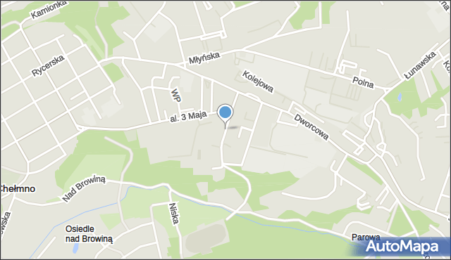 Chełmno, Świętojerska, mapa Chełmno