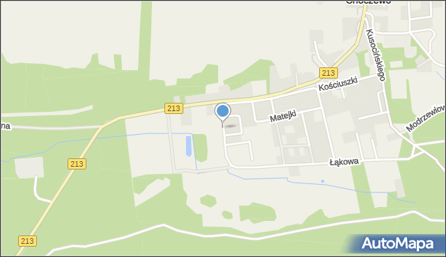 Choczewo, Świerkowa, mapa Choczewo