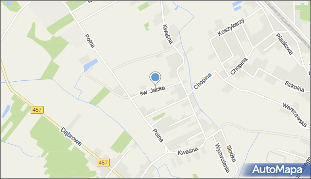 Chróścice, św. Jacka, mapa Chróścice
