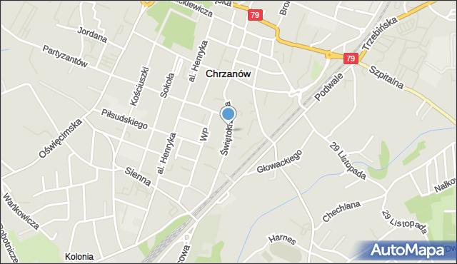 Chrzanów, Świętokrzyska, mapa Chrzanów