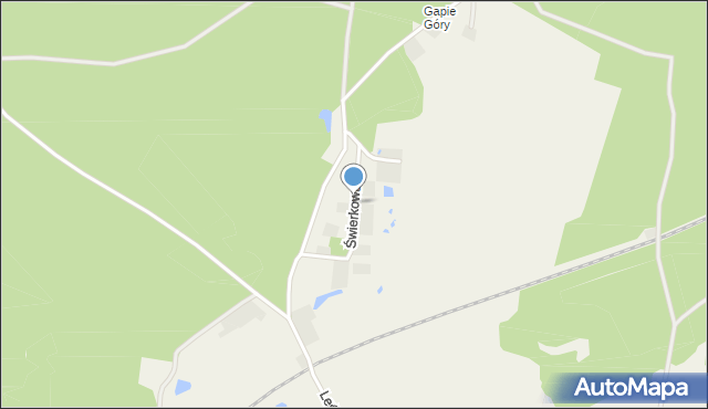 Dąbrowa Chełmińska, Świerkowa, mapa Dąbrowa Chełmińska