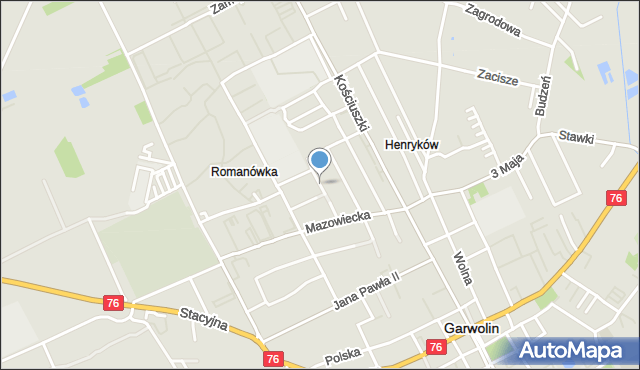 Garwolin, Święcickiego Antoniego, ks. dr., mapa Garwolin