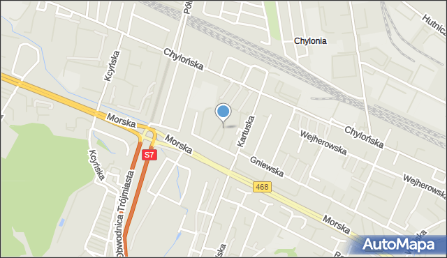 Gdynia, Świecka, mapa Gdyni