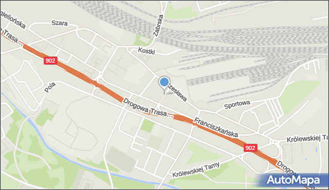 Gliwice, św. Anny, mapa Gliwic