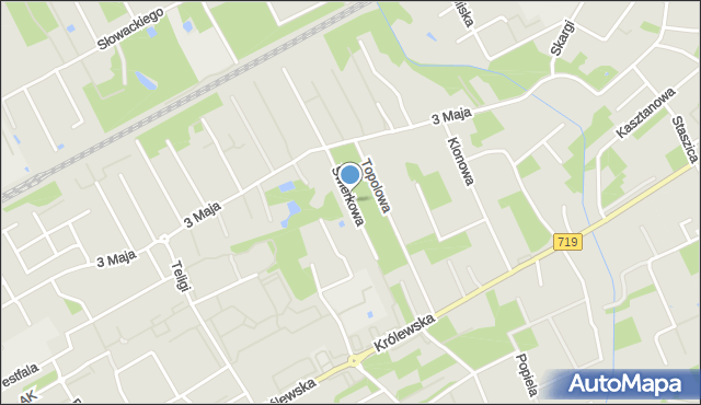 Grodzisk Mazowiecki, Świerkowa, mapa Grodzisk Mazowiecki