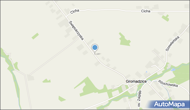 Gromadzice gmina Bodzechów, Świętokrzyska, mapa Gromadzice gmina Bodzechów
