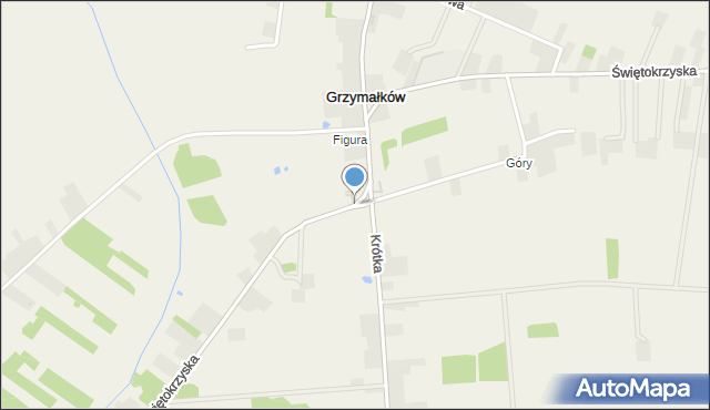 Grzymałków, Świętokrzyska, mapa Grzymałków