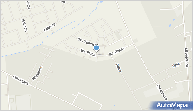 Gwiazdowo gmina Kostrzyn, św. Piotra, mapa Gwiazdowo gmina Kostrzyn