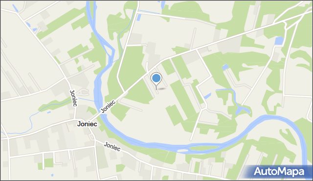 Joniec, Świerkowa, mapa Joniec