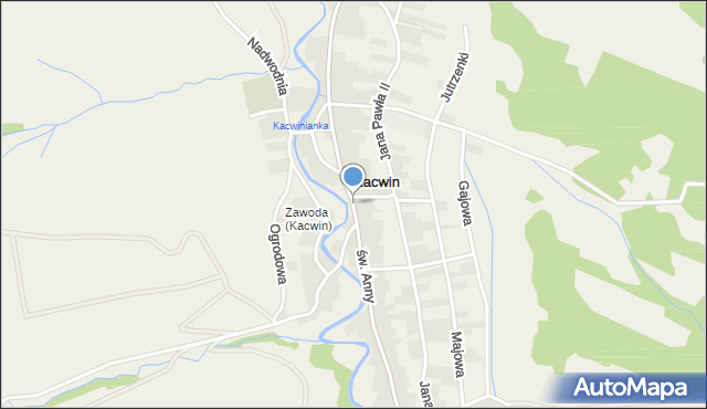 Kacwin, św. Anny, mapa Kacwin
