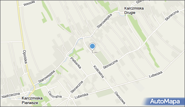 Karczmiska Drugie, św. Wawrzyńca, mapa Karczmiska Drugie