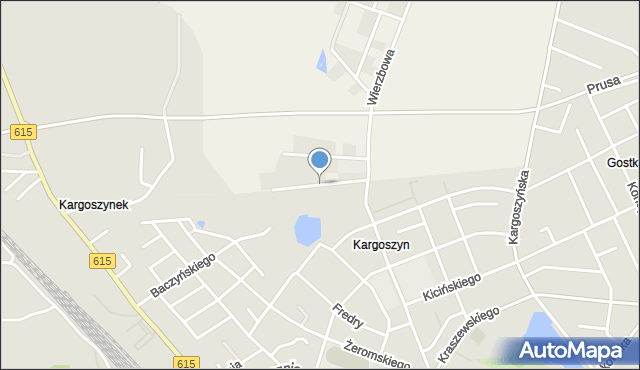 Kargoszyn, Świerkowa, mapa Kargoszyn