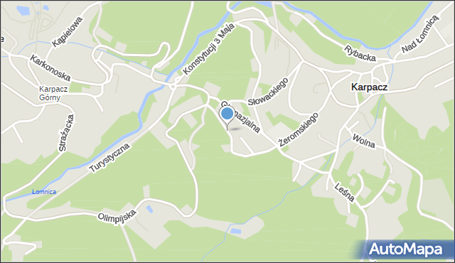 Karpacz, Świerkowa, mapa Karpacz