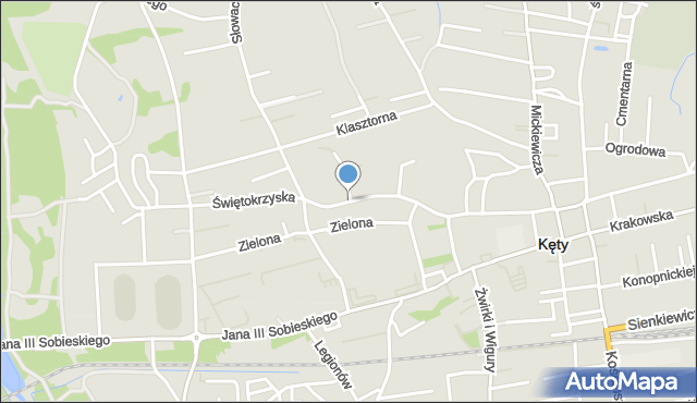 Kęty, Świętokrzyska, mapa Kęty