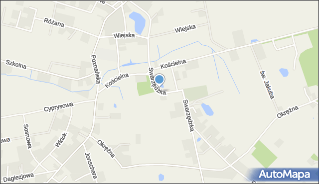 Kicin gmina Czerwonak, Swarzędzka, mapa Kicin gmina Czerwonak