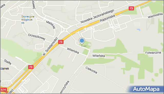 Kielce, św. Pawła, mapa Kielc