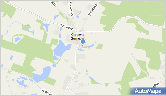 Klonowo Górne, Świerkowa, mapa Klonowo Górne