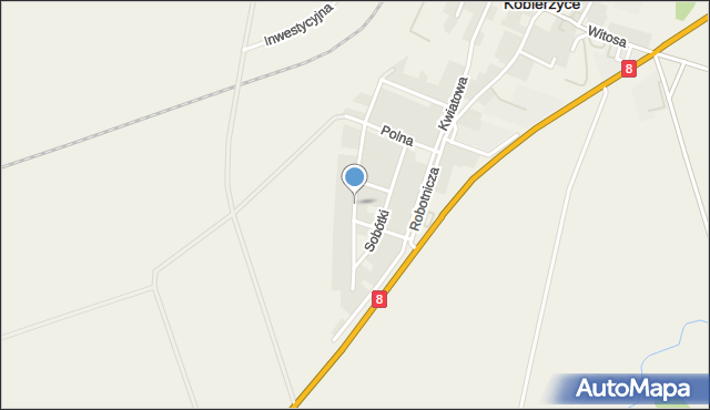 Kobierzyce, Św. Wojciecha, mapa Kobierzyce