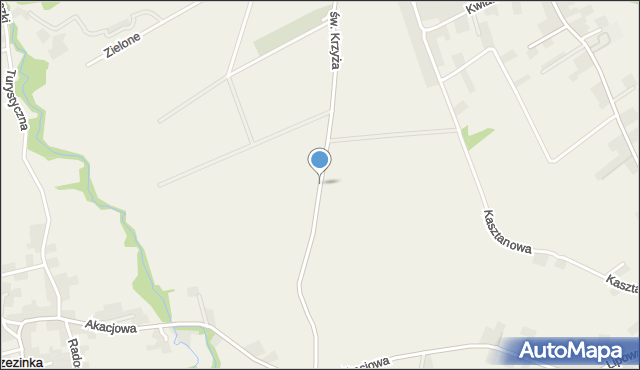 Kobylany gmina Zabierzów, św. Krzyża, mapa Kobylany gmina Zabierzów