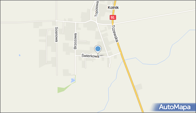 Kolnik, Świerkowa, mapa Kolnik