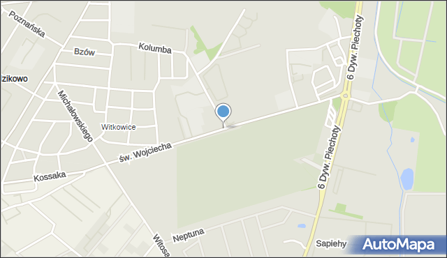 Kołobrzeg, Św. Wojciecha, mapa Kołobrzegu