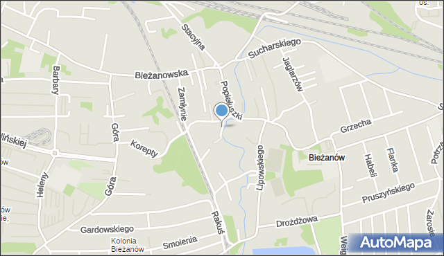 Kraków, Świeża, mapa Krakowa