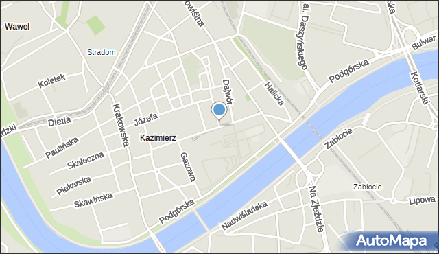 Kraków, św. Wawrzyńca, mapa Krakowa