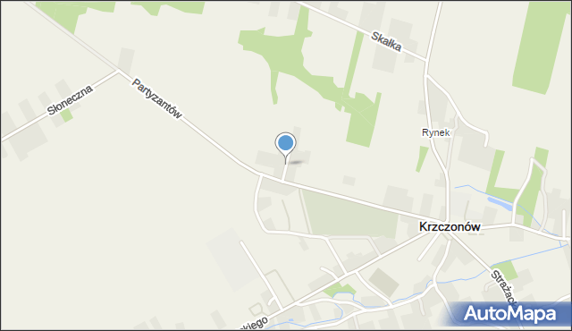 Krzczonów powiat lubelski, Świerkowa, mapa Krzczonów powiat lubelski
