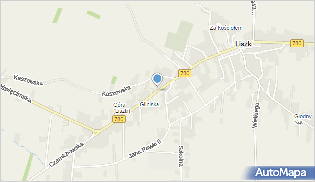 Liszki powiat krakowski, św. Jana Kantego, mapa Liszki powiat krakowski