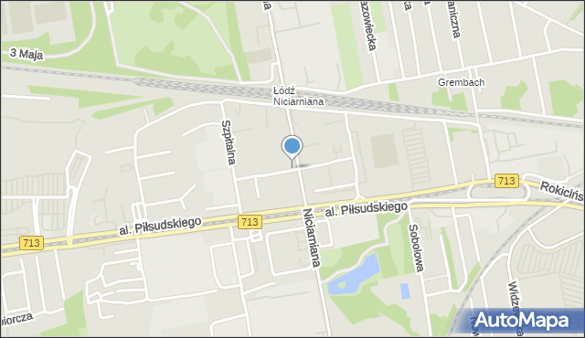 Łódź, św. Kazimierza, mapa Łodzi