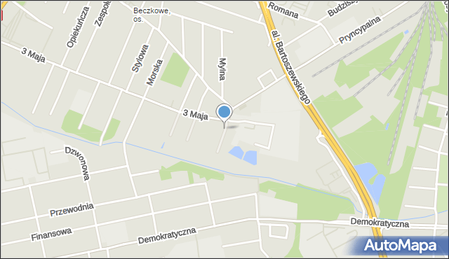 Łódź, Świetlicowa, mapa Łodzi