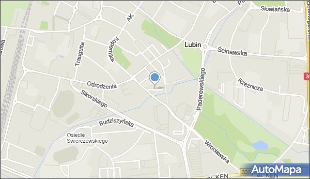 Lubin, św. Jadwigi, mapa Lubin