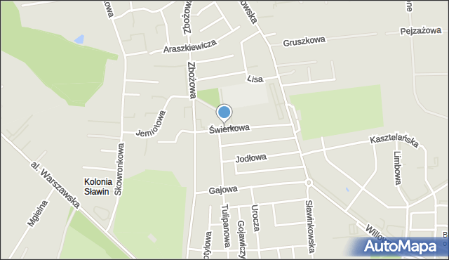 Lublin, Świerkowa, mapa Lublina