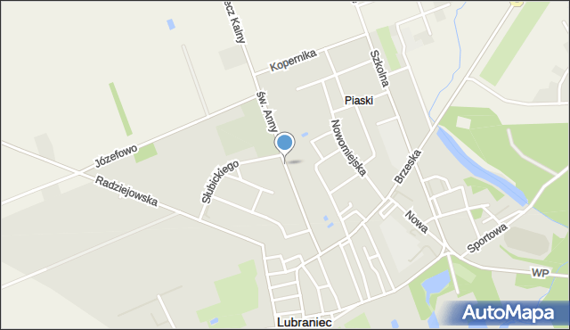 Lubraniec, św. Anny, mapa Lubraniec
