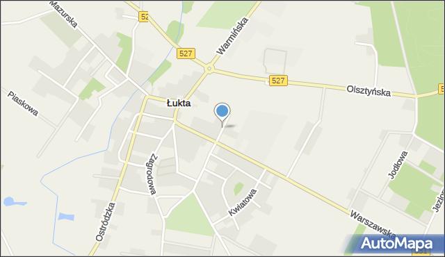 Łukta, Świerkowa, mapa Łukta