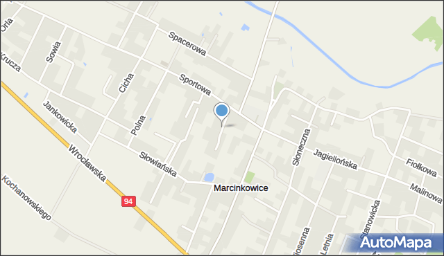 Marcinkowice gmina Oława, św. Marcina, mapa Marcinkowice gmina Oława