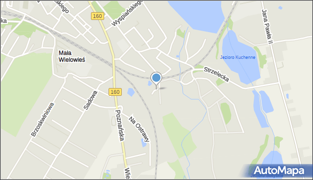 Międzychód, Świerkowa, mapa Międzychód