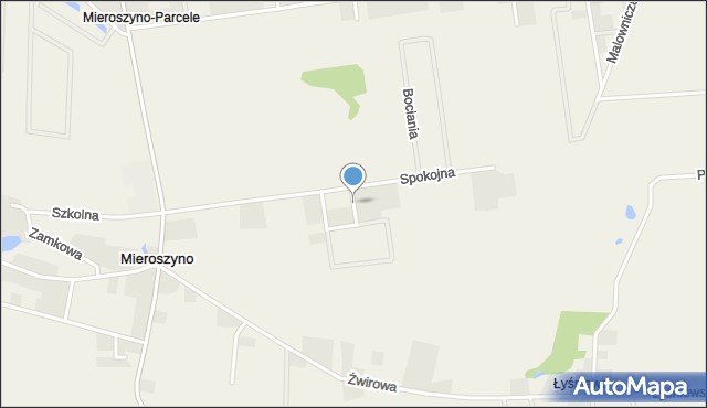Mieroszyno, św. Alberta, mapa Mieroszyno